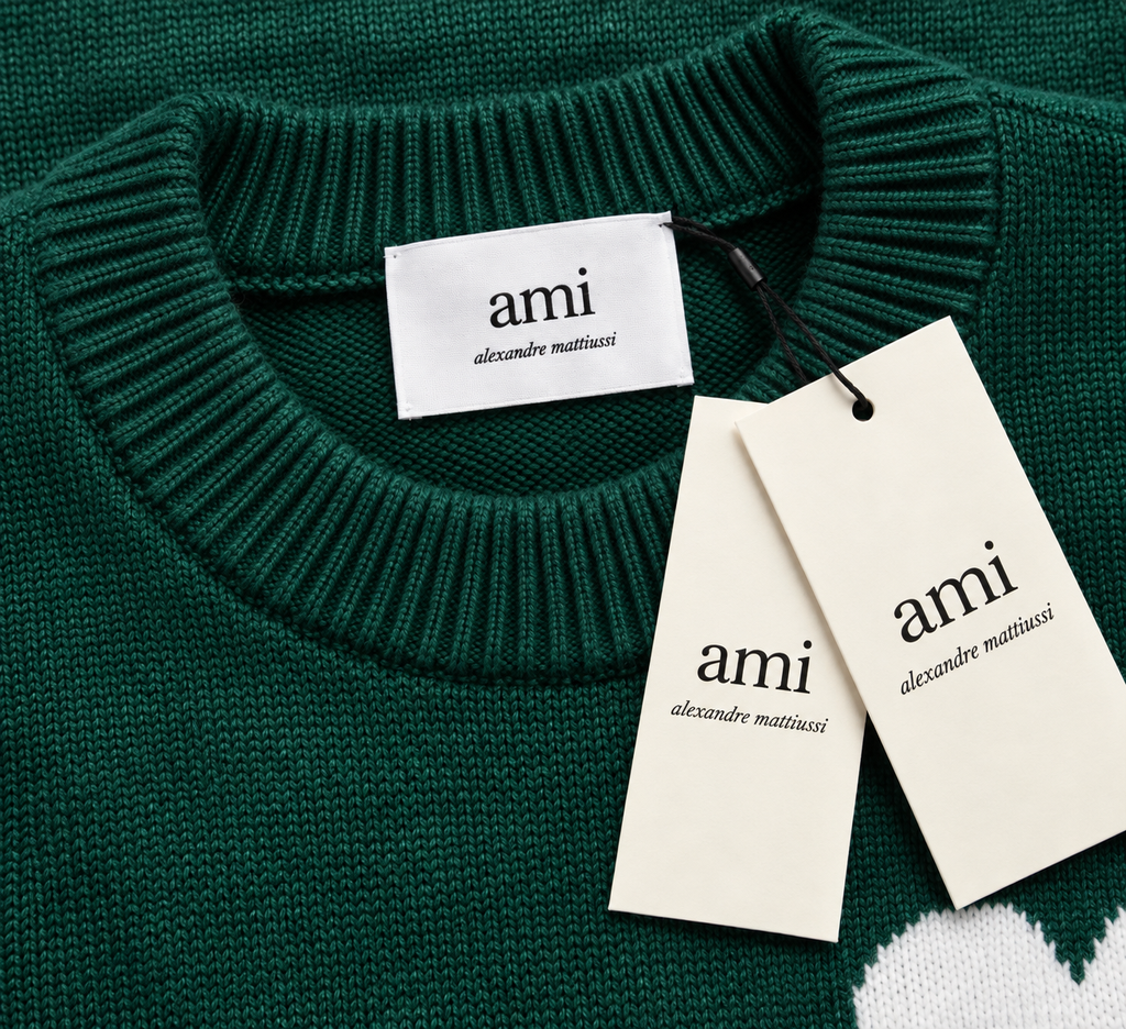 Pull AMI Paris – Ami de Coeur Vert