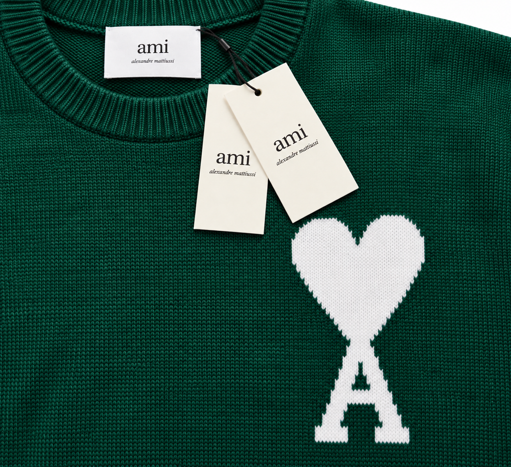 Pull AMI Paris – Ami de Coeur Vert